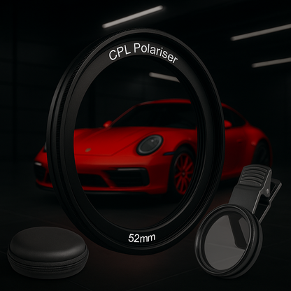 Revoro Signature Lens | HD Anti-Glare Polarized Lens | Ultra-Clear, Scratch-Resistant Finish for Automotive Photography & Videography | Effortlessly Enhance Your Shots